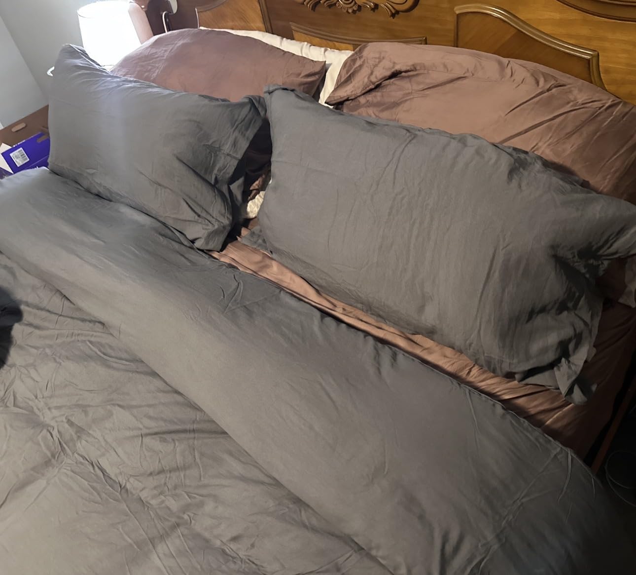ACCURATEX Duvet Insert Queen, 400GSM Down Alternative Comforter,90x90 customer photo 2