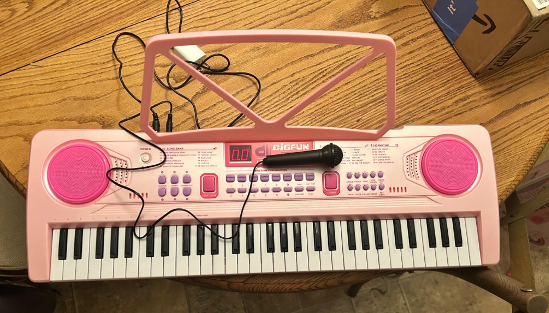 Kids Piano Keyboard, 61 Key Portable Electronic Piano with Teaching Mode customer photo 1