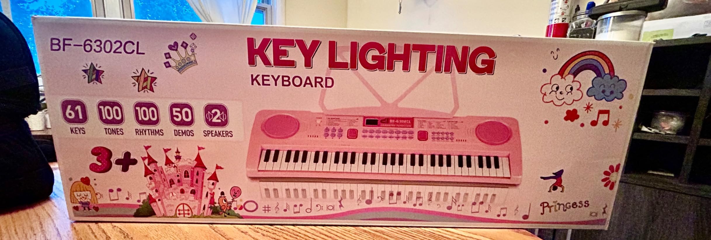 Kids Piano Keyboard, 61 Key Portable Electronic Piano with Teaching Mode customer photo 2