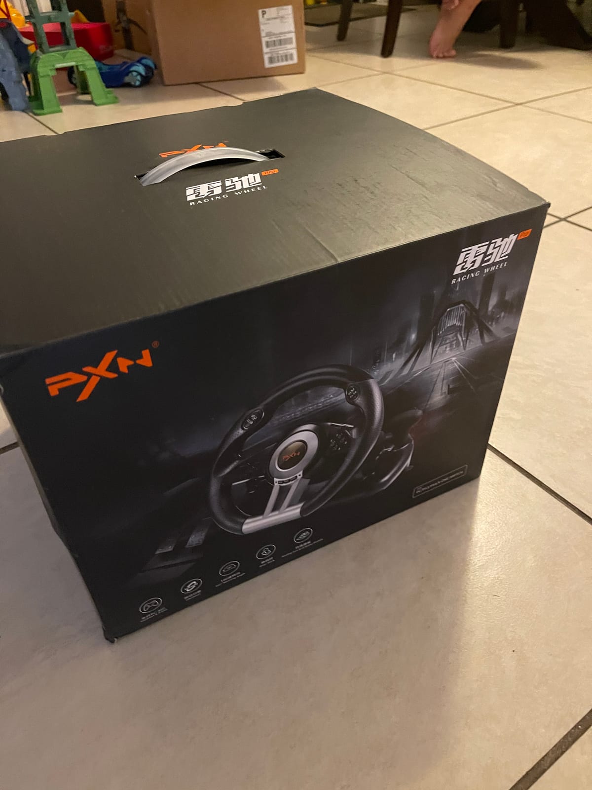 PXN Racing Wheel - Gaming Steering Wheel for PC, V3II 180 Degree Driving Volante Universal Usb Car Racing with Pedal for PC, PS4, PS3,Xbox Series X|S, Xbox One and Switch customer photo 2