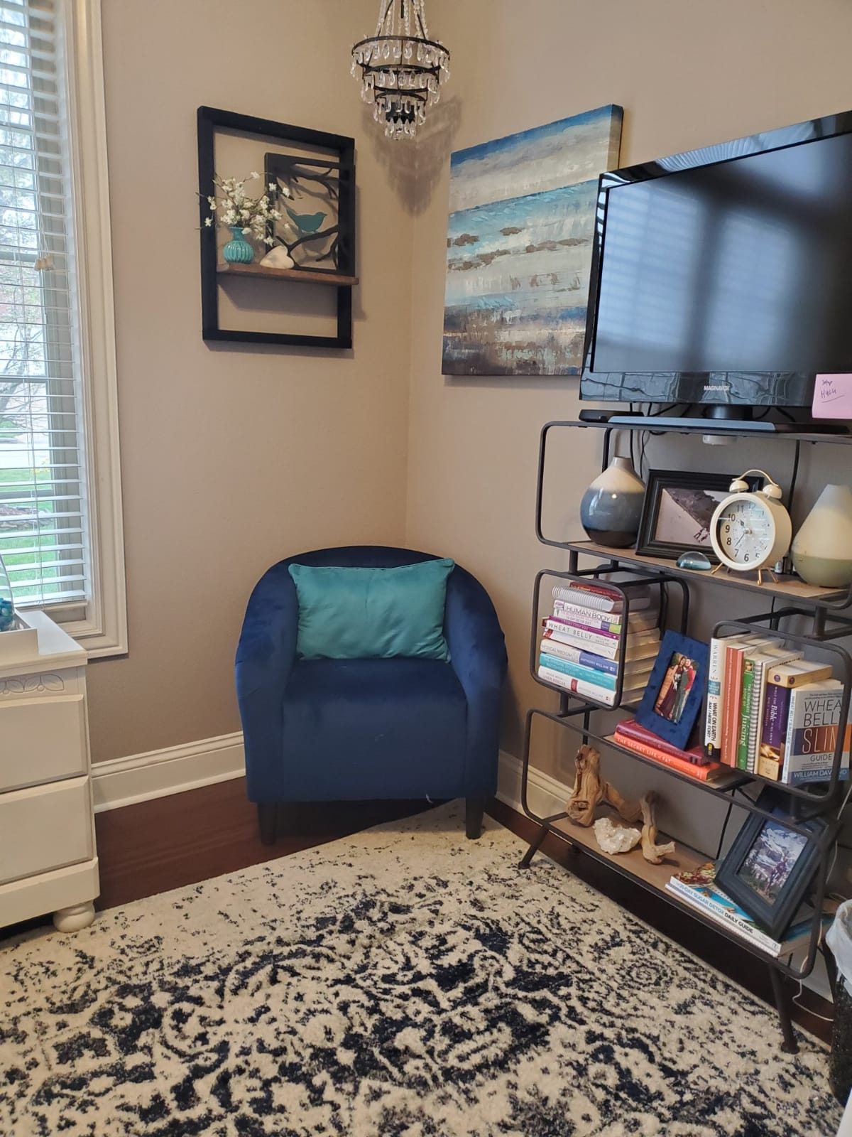 Topeakmart 25.5in Wide Small Velvet Barrel Accent Chair for Bedroom, Gray customer photo 1