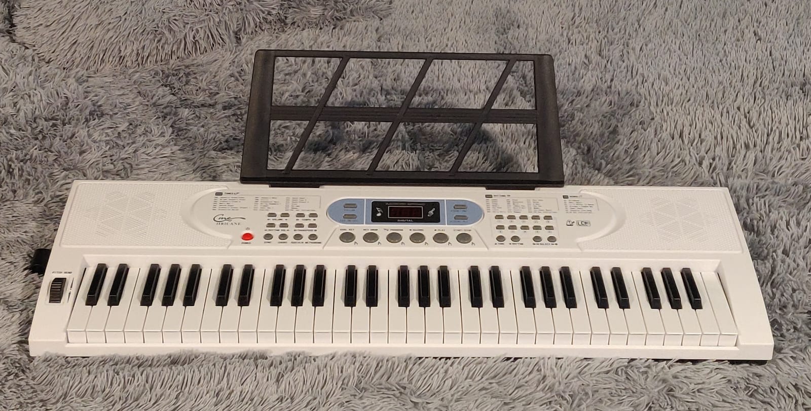 Piano Keyboard, 61 Keys Beginner Electronic Keyboard Portable Digital Music Keyboard, Early Education Music Instrument with Microphone & Music Sheet Stand customer photo 1