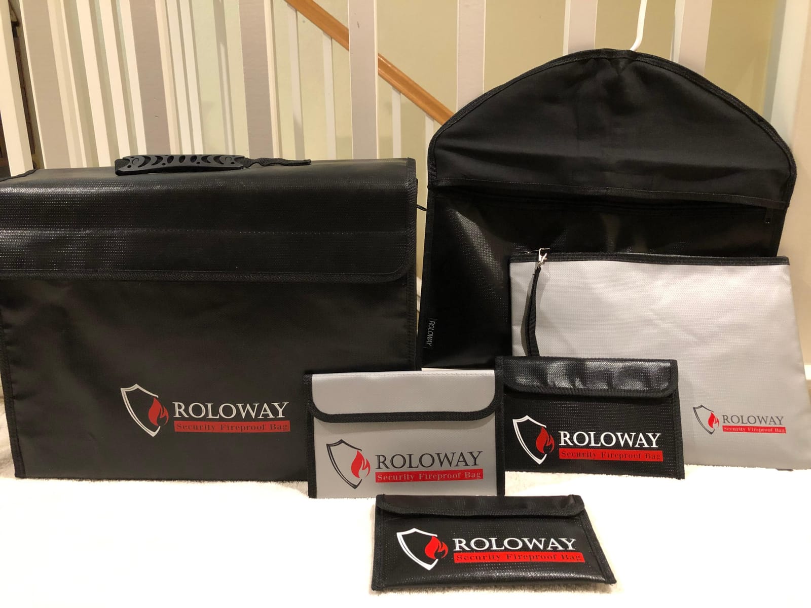 ROLOWAY Hanger Diversion Fireproof Safe, Hidden Compartment for Home & Travel, Secret Safe for Cash Hiding Under Clothes with Small Fireproof Bag customer photo 2