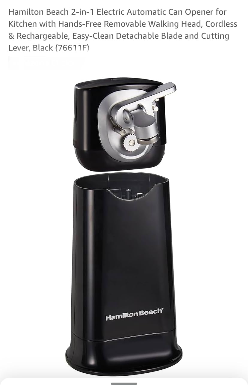 Hamilton Beach FlexCut 2-in-1 Cordless Rechargeable Electric Can Opener customer photo 1