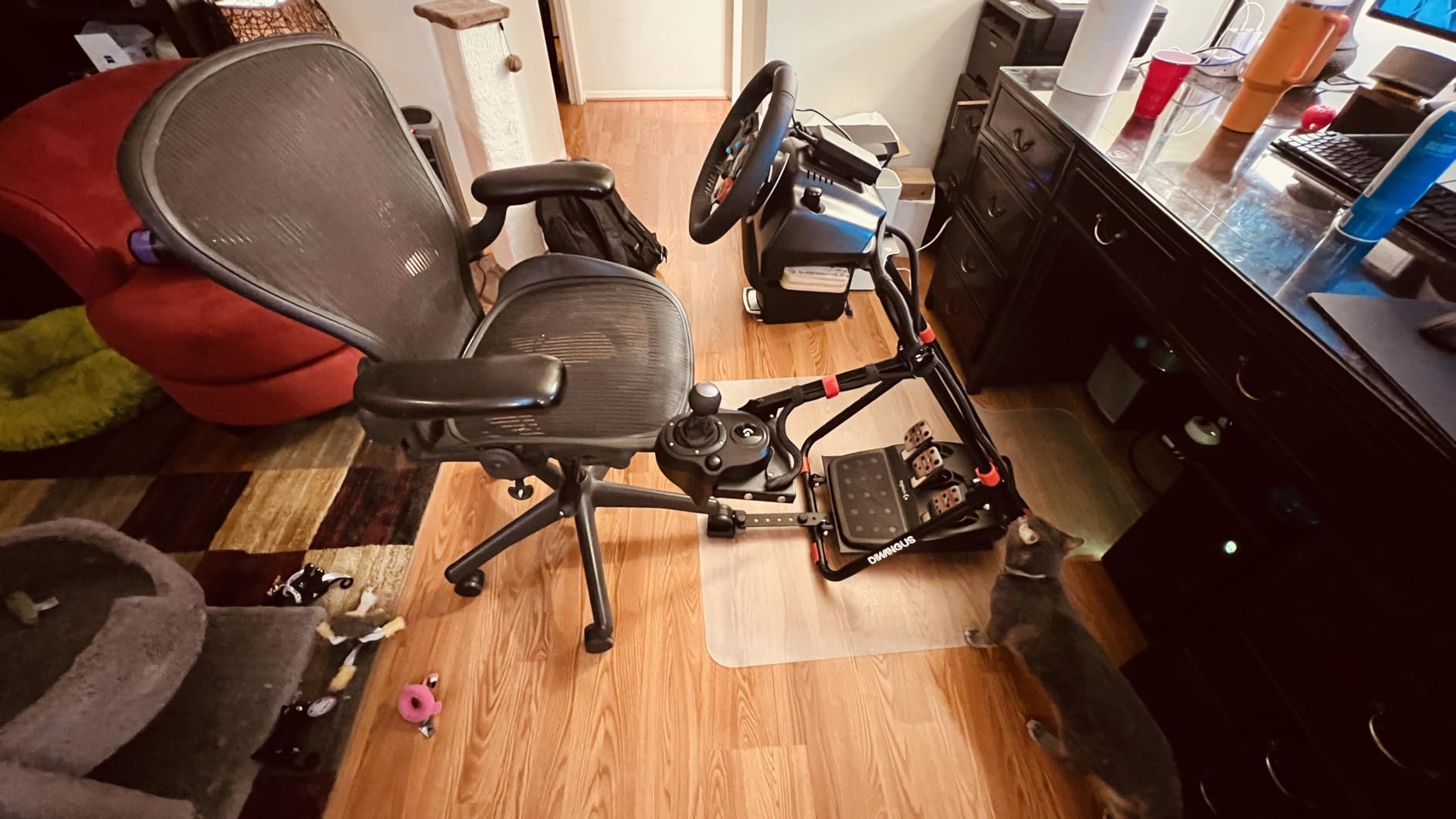 DIWANGUS Foldable & Adjustable Sim Racing Wheel Stand with Shifter Mount customer photo 2