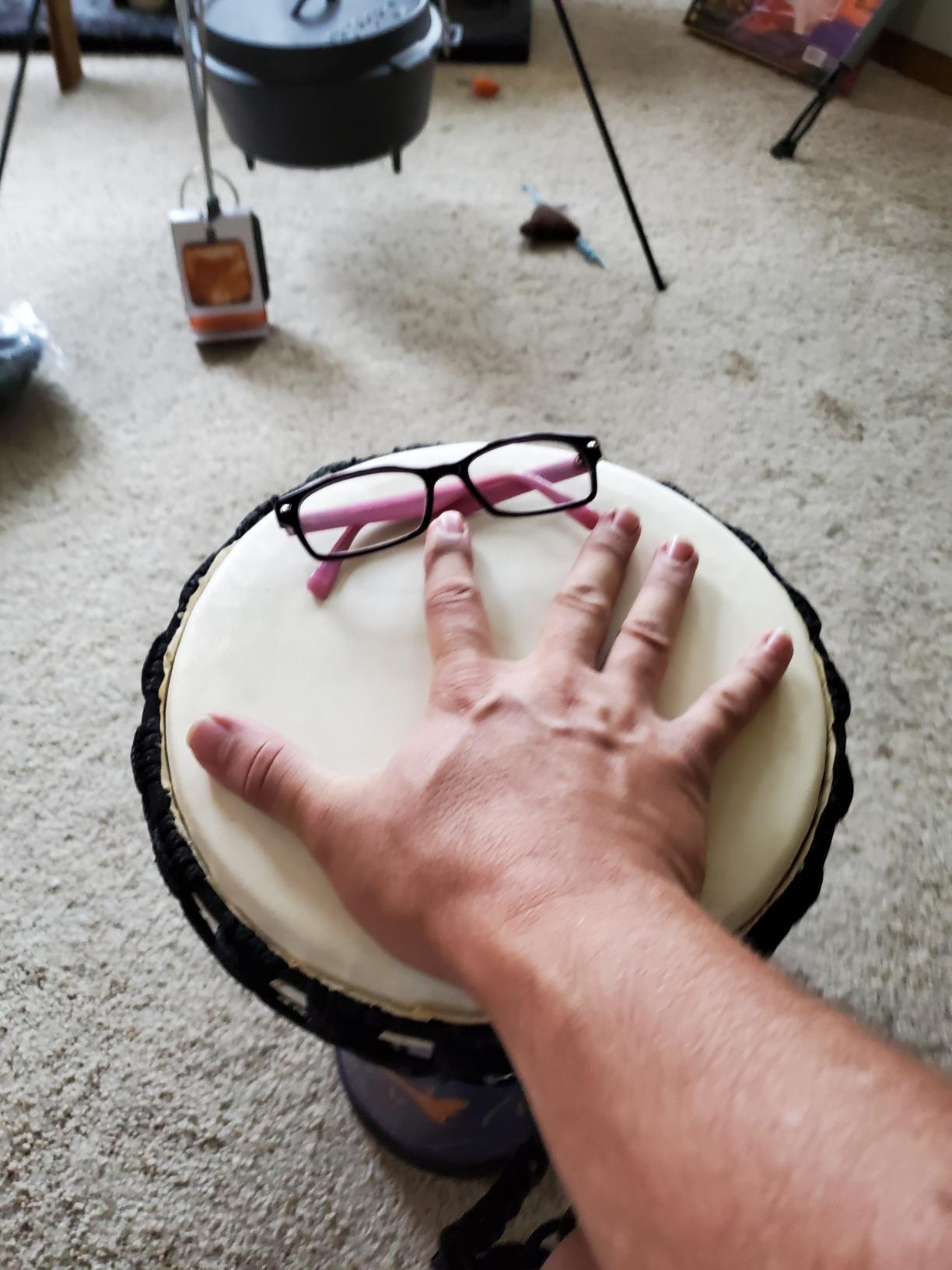Djembe Drum, AKLOT African Drum Hand-Carved 8 inches Mahogany Goatskin Drumhead for Adults Starter Beginners customer photo 2