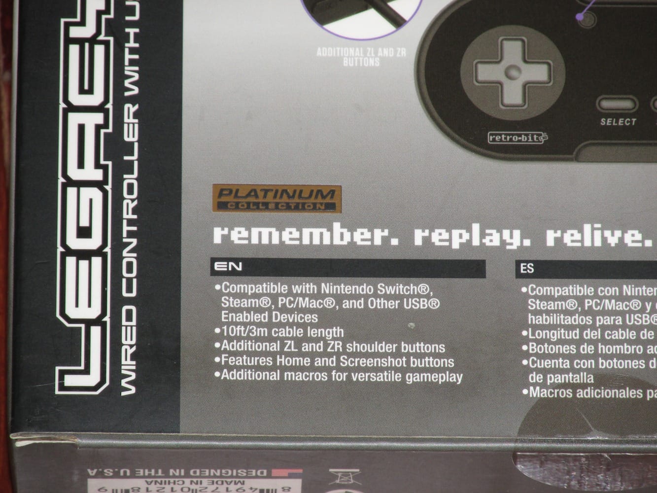 Retro-Bit Legacy 16 Wired USB Controller - (Onyx) customer photo 2