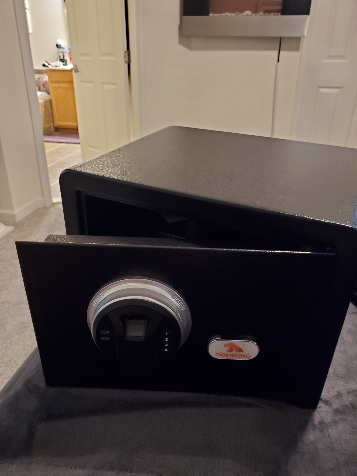 TIGERKING Biometric Small Home Safe with key and digital keypad customer photo 2