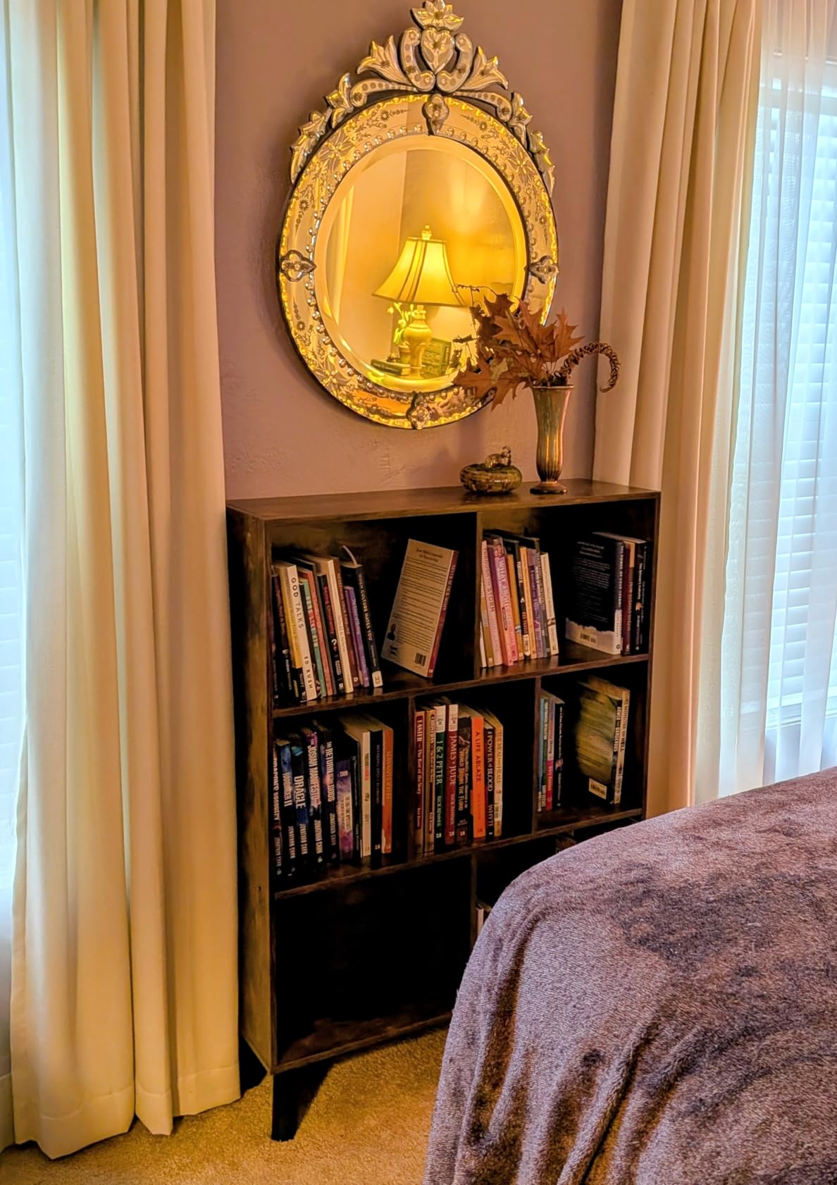 LEYAOYAO Cube Bookshelf, Mid-Century Modern Book Shelf with Legs, Brown customer photo 1