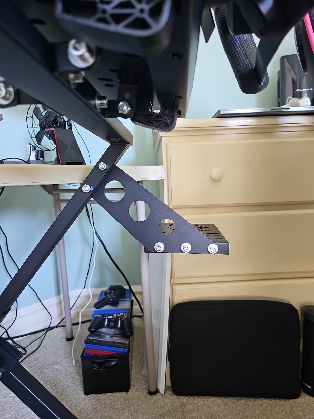 Marada X Frame Steering Wheel Stand Racing Sim Cockpit with Seat Slot customer photo 2
