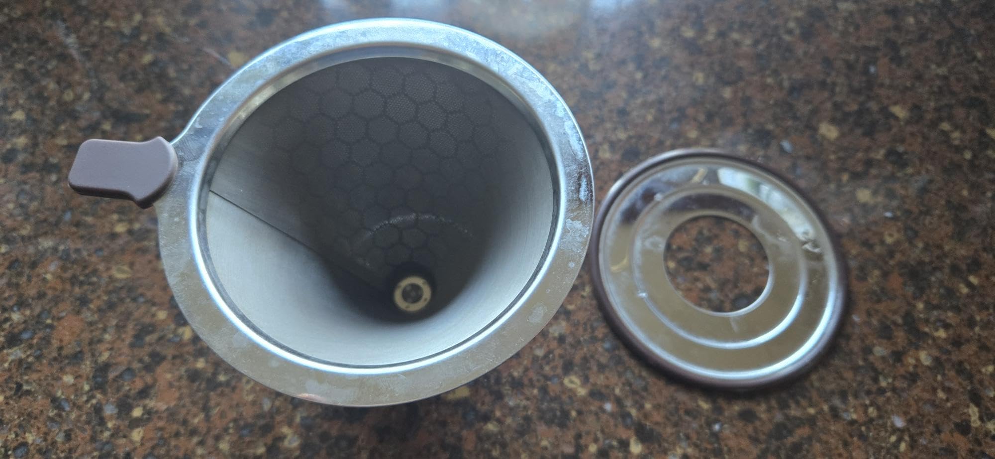Pour Over Coffee Dripper, MISETTO Stainless Steel Filter,Easy to Clean Paperless pour over coffee maker,Reusable Filter,Cone Dripper with Removable Cup customer photo 1