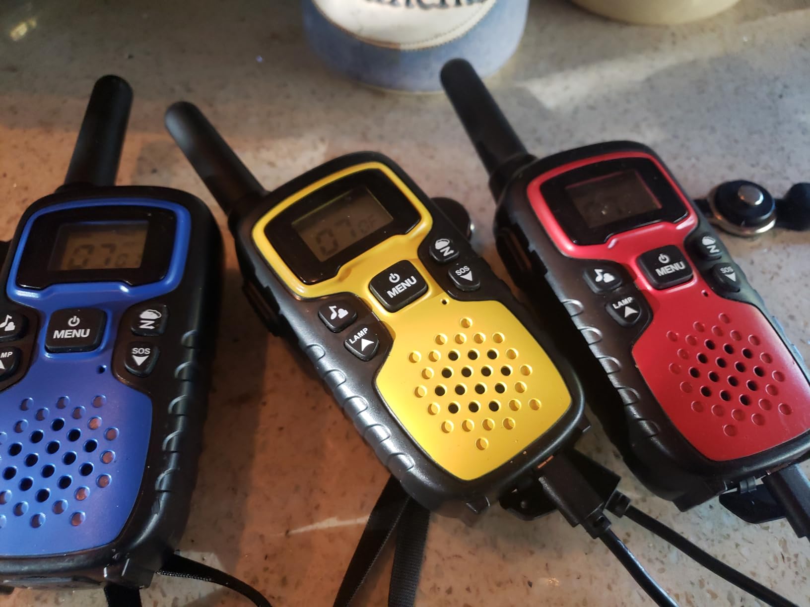 Wishouse Walkie Talkies for Adults Long Range-Rechargeable 4 Pack 2 Way Radios, Hiking Accessories Camping Gear Xmas Birthday Gift for Kids Family with Lamp,SOS Siren,NOAA Weather Alert,Easy to Use customer photo 2