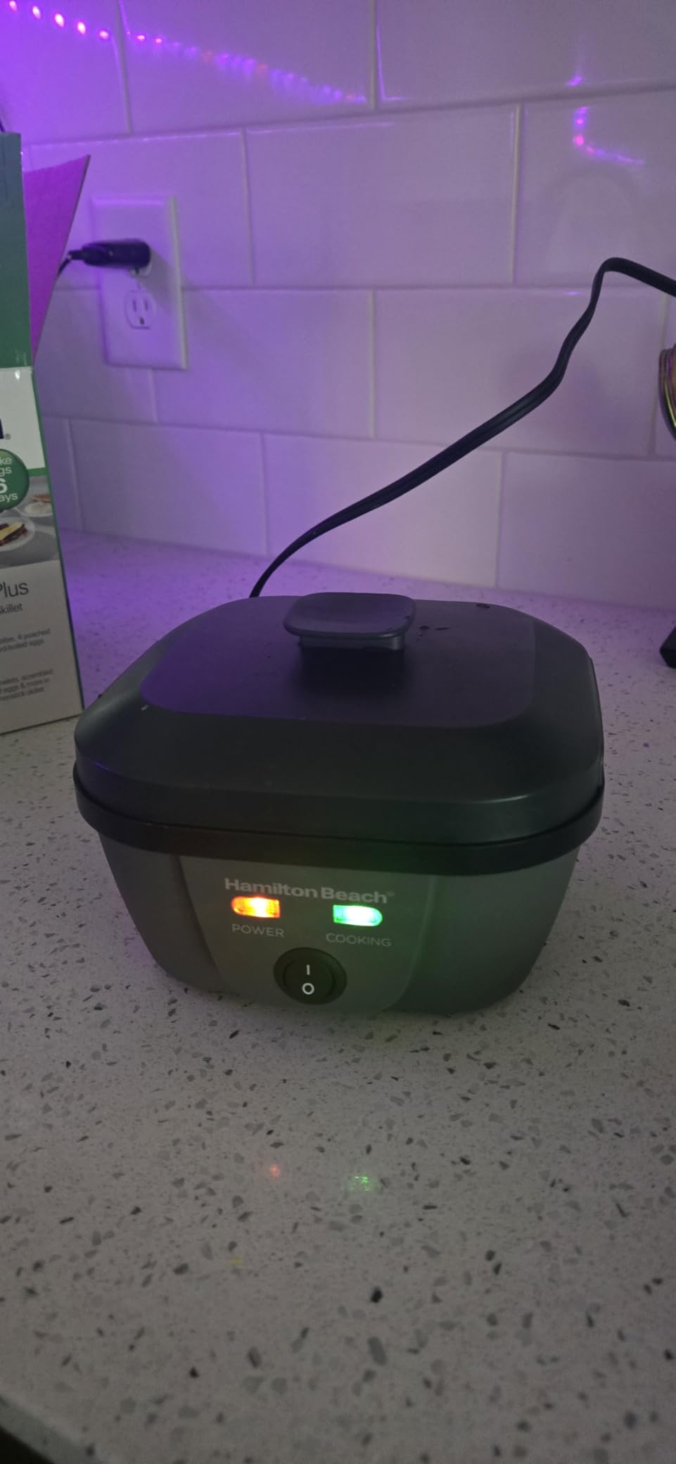 Hamilton Beach 6-in-1 Electric Egg Cooker for Hard Boiled Eggs, Sous Vide Style Egg Bite Maker and Poacher, 5.25” Non-Stick Skillet for Omelets, Scrambling & Frying, Grey (25510) customer photo 2