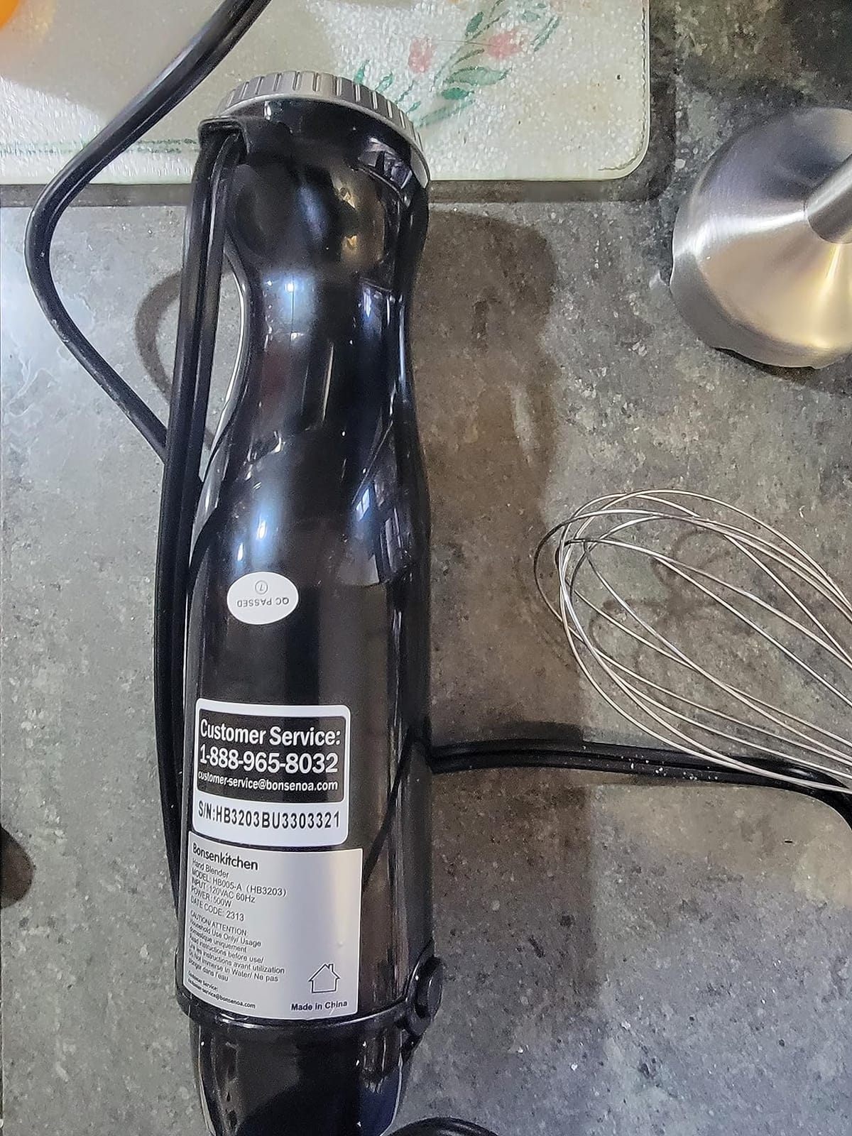 Bonsenkitchen Immersion Blender with Food Processor, 20 Speeds & Turbo Mode customer photo 2