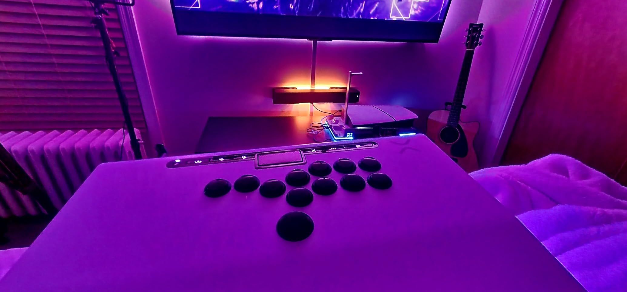Victrix Pro FS-12 Esports Playstation Fight Stick All Button Arcade Controller for Playstation 5 / PS5, PS4, PC, Tournament Grade 12-Button Sanwa Denshi, Durable Aluminum, Detachable Joystick, Lockable Control Bar for Fighting Games (White) customer photo 1
