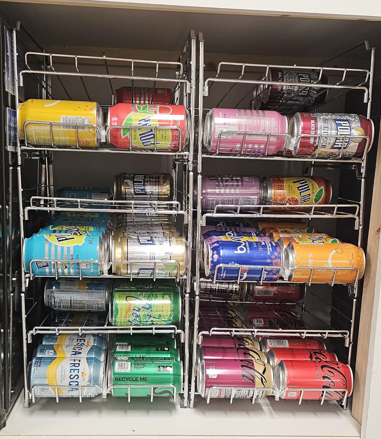 Simple Houseware Dual Row Front Loading Can Dispenser, Chrome customer photo 2