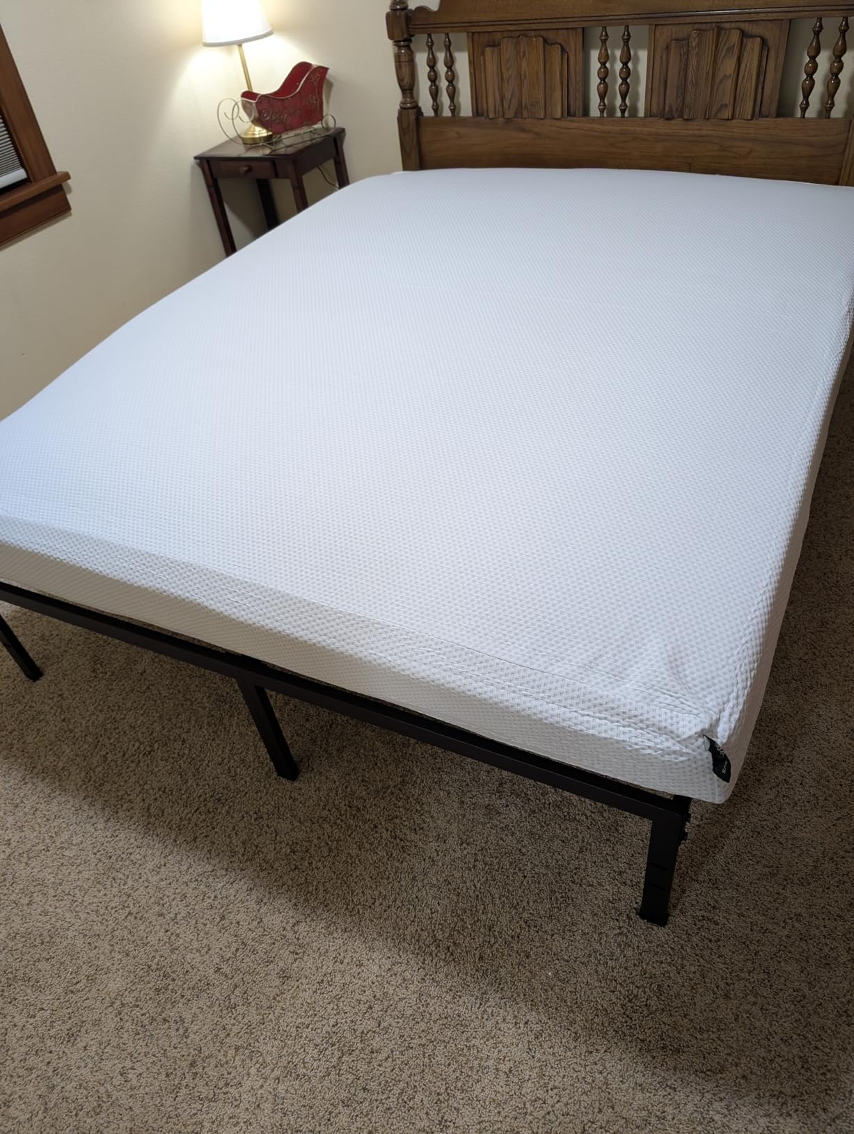 FUIOBYVV King Bed Frame,14 Inch Heavy Duty Metal Platform Bed Frame King Size Support Up to 3500 lbs,No Box Spring Needed,No Shaking,Steel Slat Support,Noise Free,Easy Assembly customer photo 2