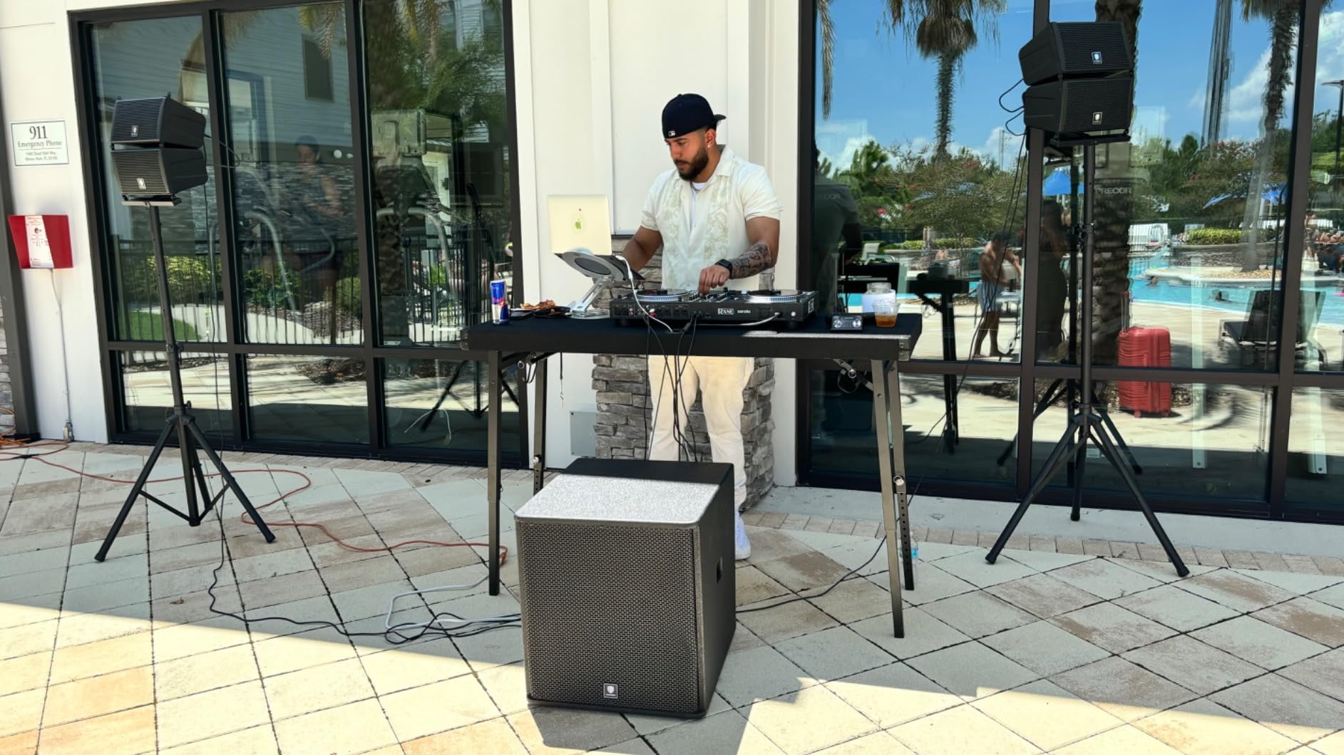 Rockville RTBL4 Adjustable Height DJ Table with Carry Bag 20