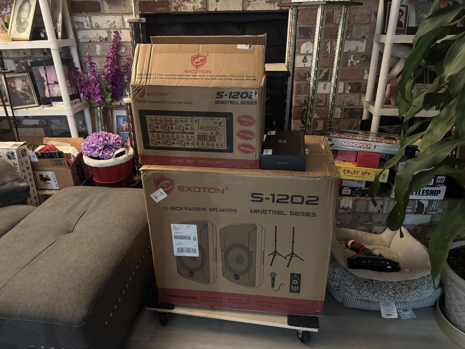 EXOTON S-1202 12inch 2000W Bluetooth PA System with Powered Mixer Set customer photo 2