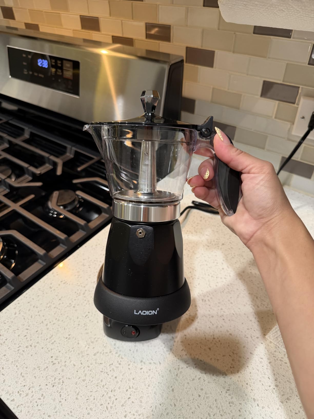 LAOION Cuban Coffee Maker, 6 or 3cup Electric Espresso Coffee Maker customer photo 1