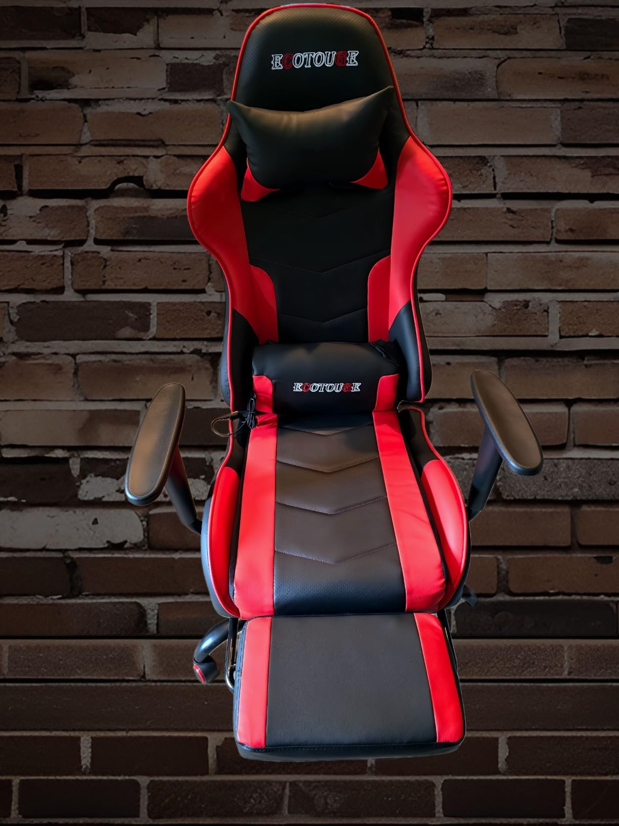 ECOTOUGE Pink-White Ergonomic High Back PC Gaming Chair with Footrest customer photo 2