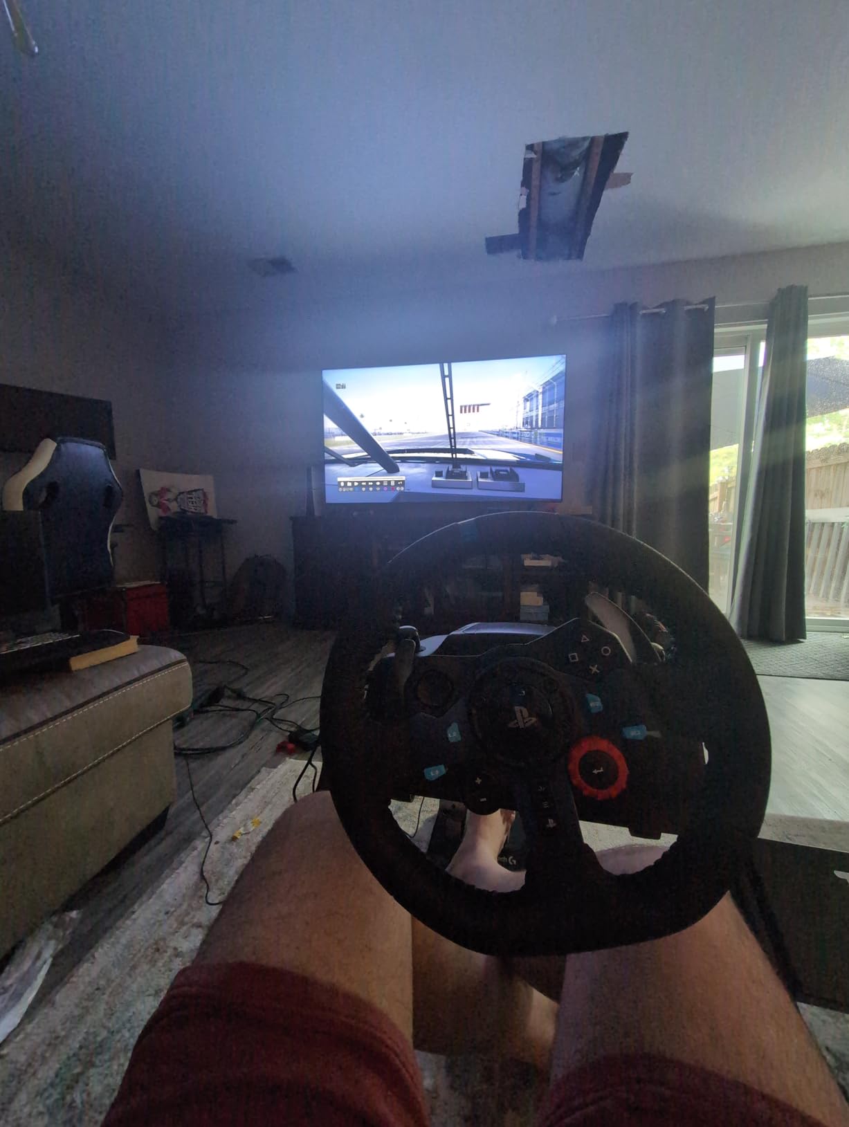 RACGTING Foldable Racing Simulator Cockpit for Logitech Thrustmaster MOZA customer photo 2