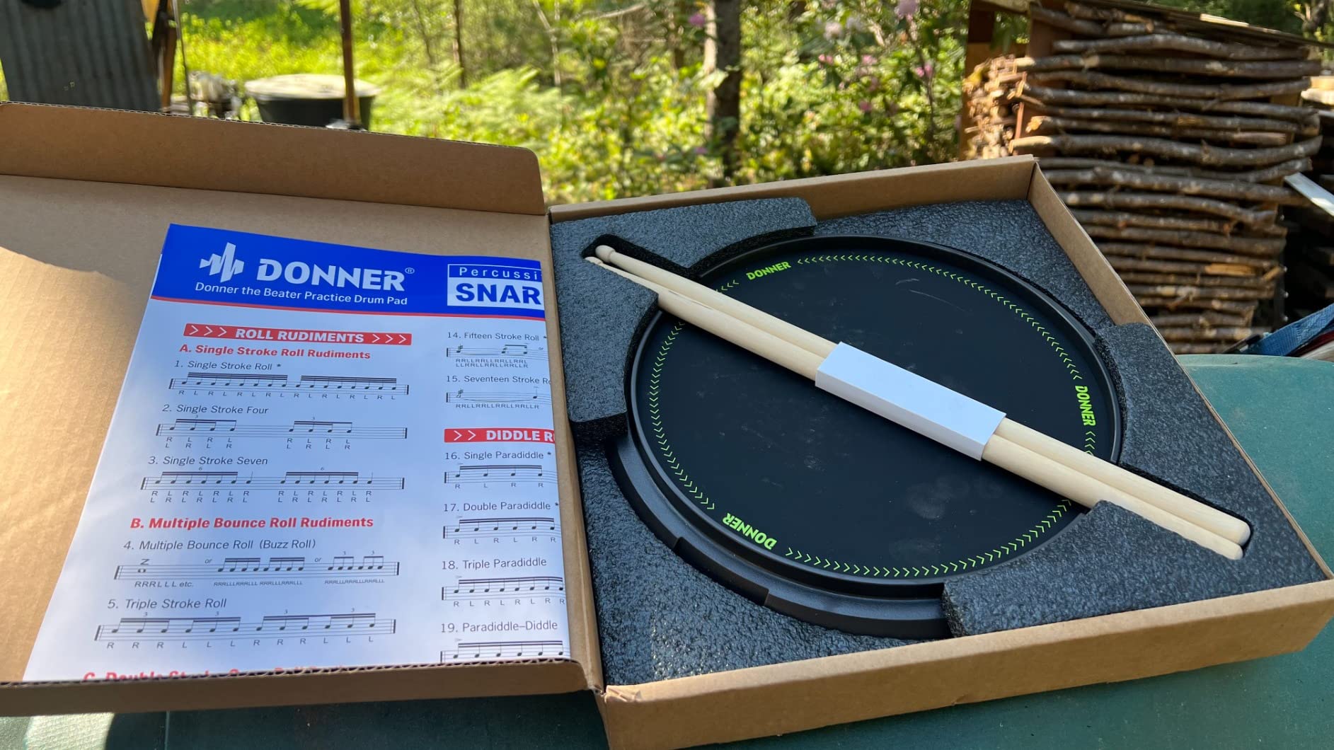 Drum Practice Pad, Donner Drummer Practice Pad - Quiet Drum Pad 12 Inches customer photo 2