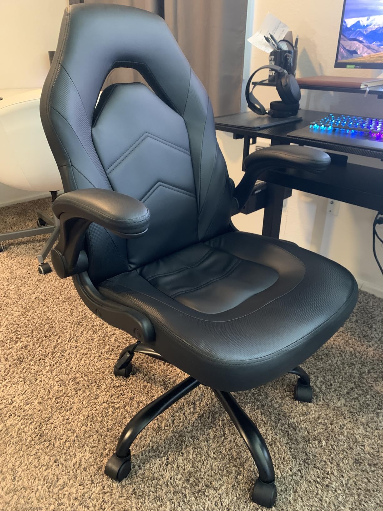 Sweetcrispy Gaming Chair, Lumbar Support Home Office Computer Chair customer photo 2