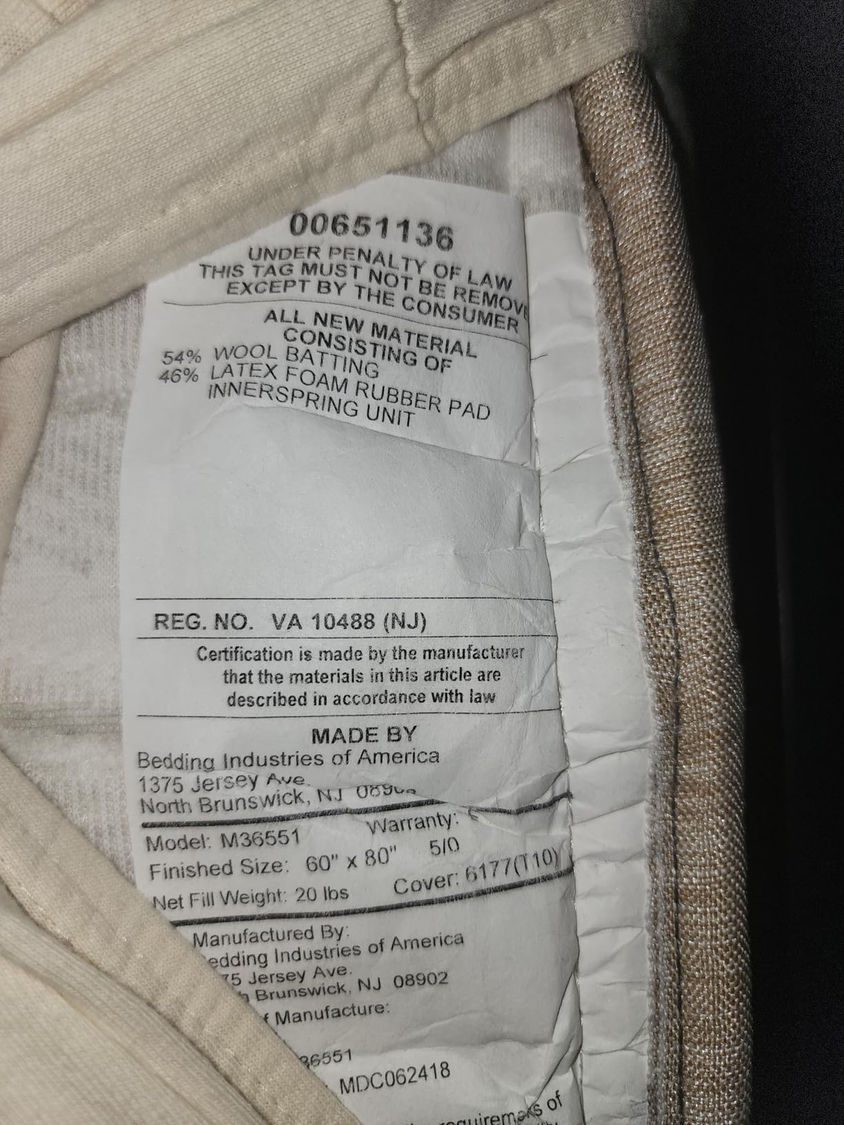 Ethical Mattress Co 10-inch Organic Hybrid Mattress, Non Toxic, Queen customer photo 2