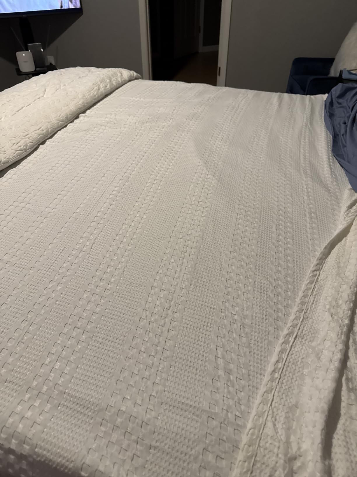 PHF Cooling Waffle Blanket for Hot Sleepers Queen Size, 90