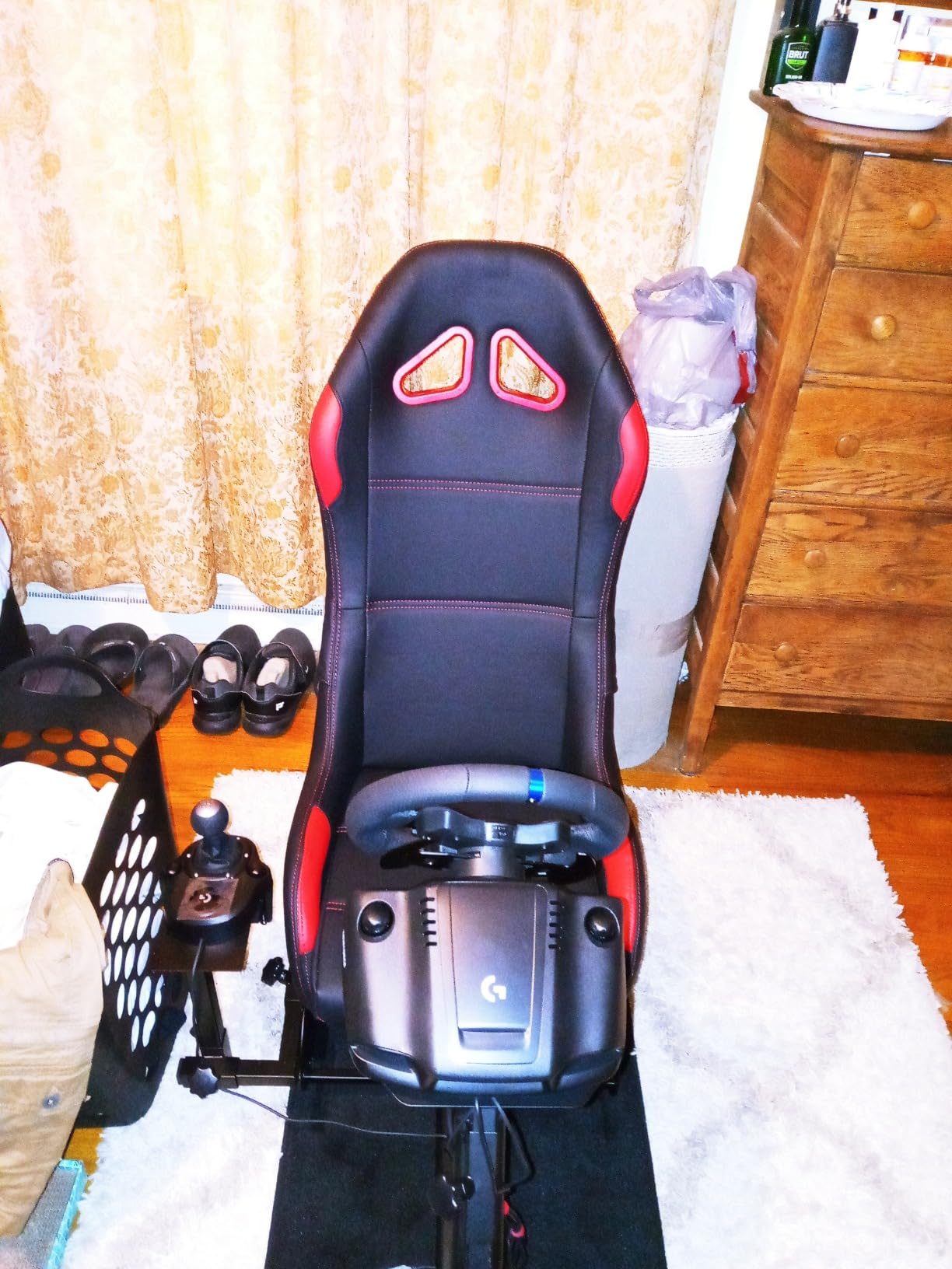 DIWANGUS Steel Racing Simulator Cockpit with Seat, Foldable Sim Racing Rig customer photo 2