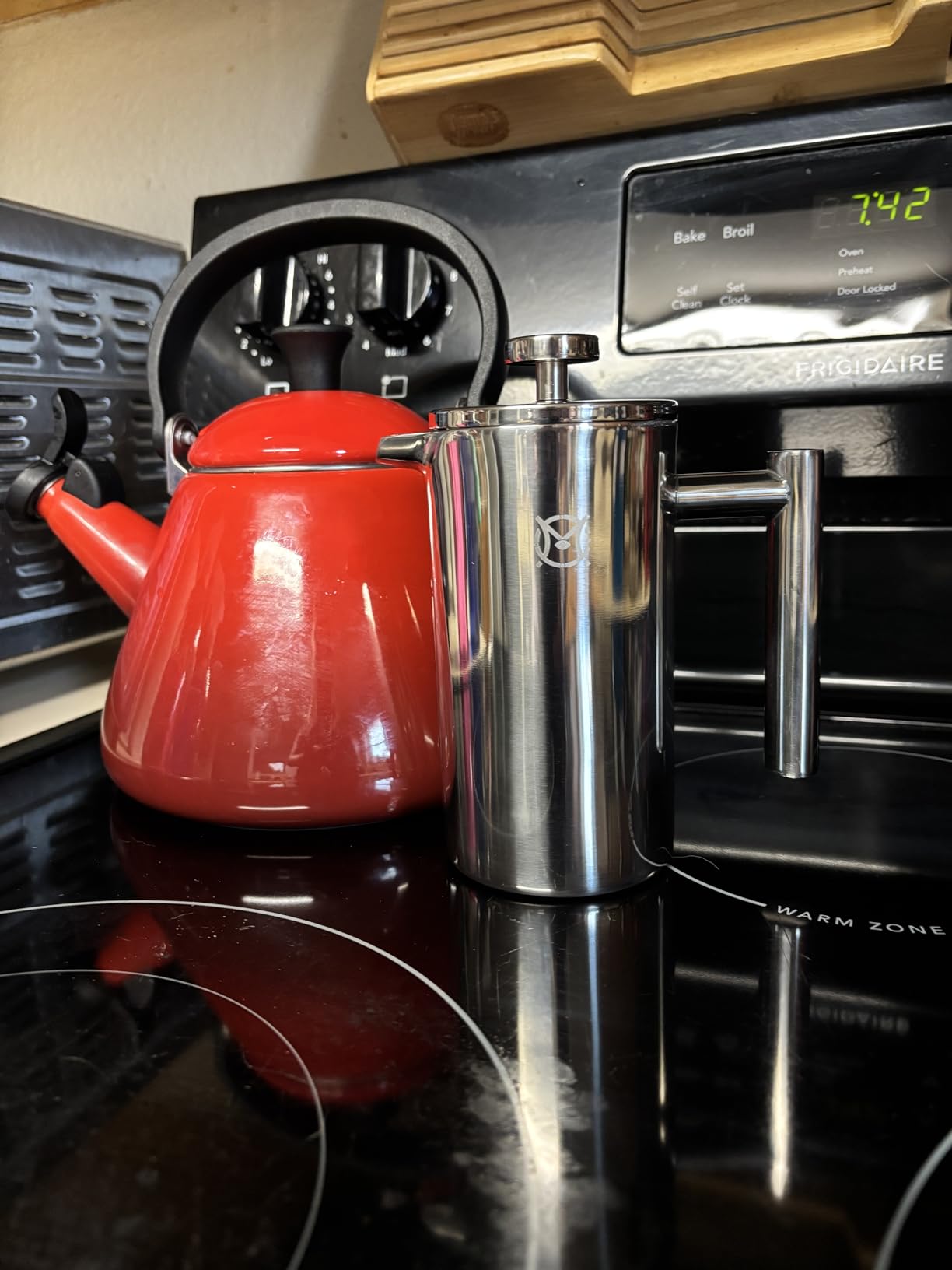 French Press Coffee Maker Set, Portable French Press with Mini Coffee Canister and Collection Bag, Single Serve 1 Cup Small Stainless Steel Double Walled Coffee Press 350ml/12oz customer photo 1