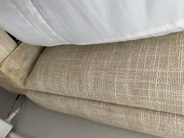 Yongchuang Upholstered King Headboard Only, Modern Linen Grayish White customer photo 1