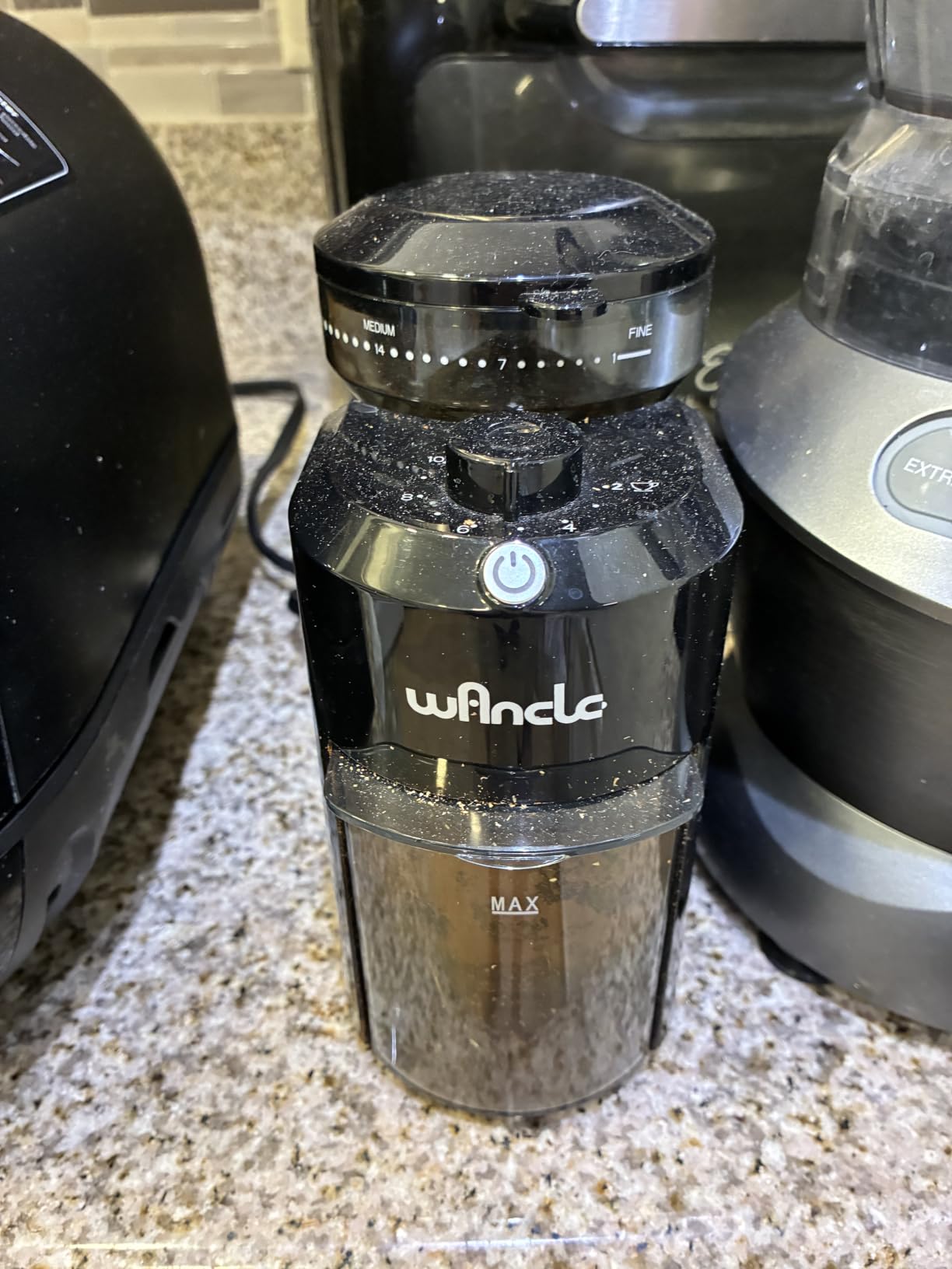 Wancle Electric Burr Coffee Grinder - Adjustable with 28 Precise Grind Settings for 12 Cups - Professional Coffee Bean Grinder (Plastic, Black) customer photo 1