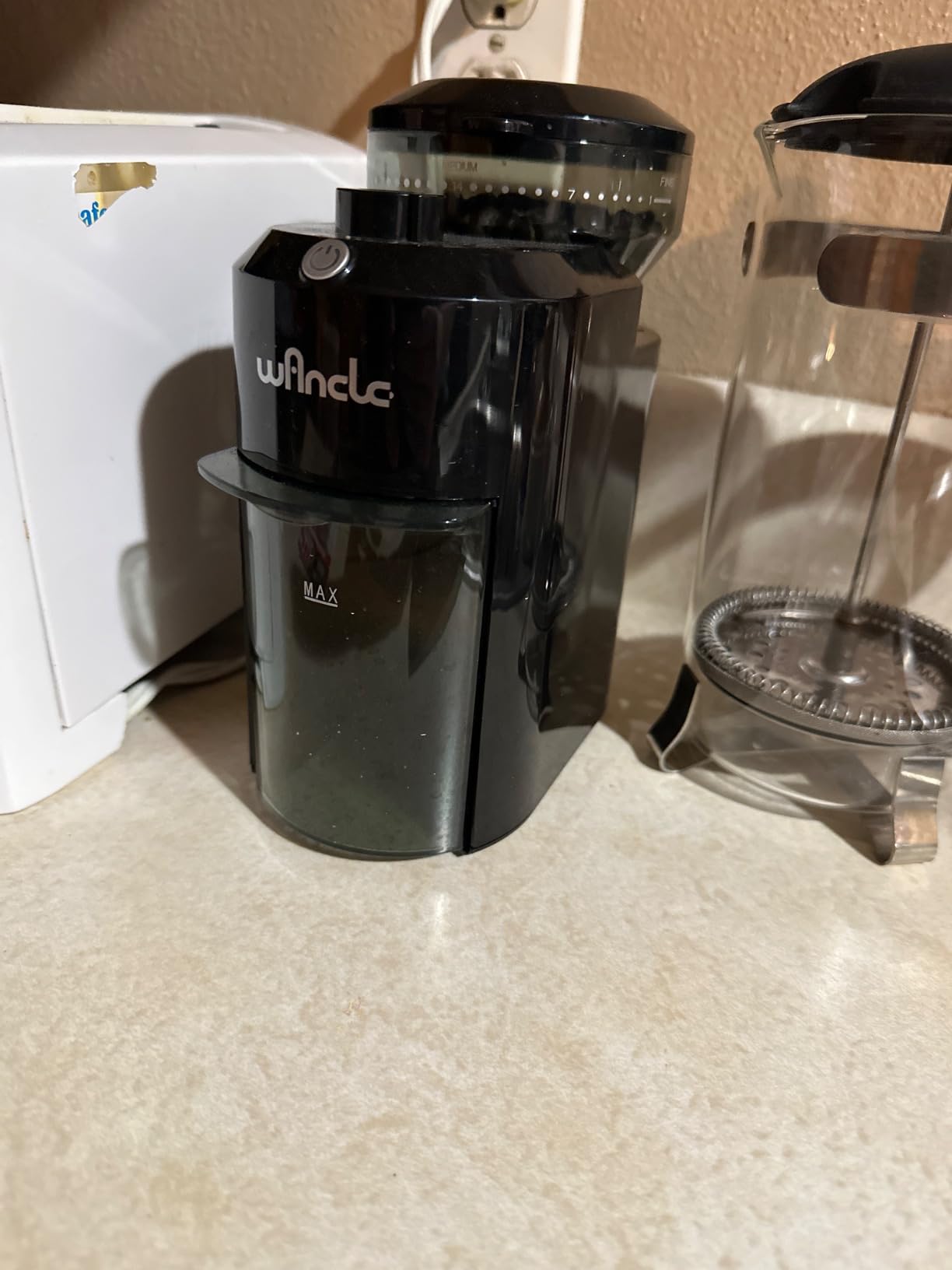 Wancle Electric Burr Coffee Grinder - Adjustable with 28 Precise Grind Settings for 12 Cups - Professional Coffee Bean Grinder (Plastic, Black) customer photo 2