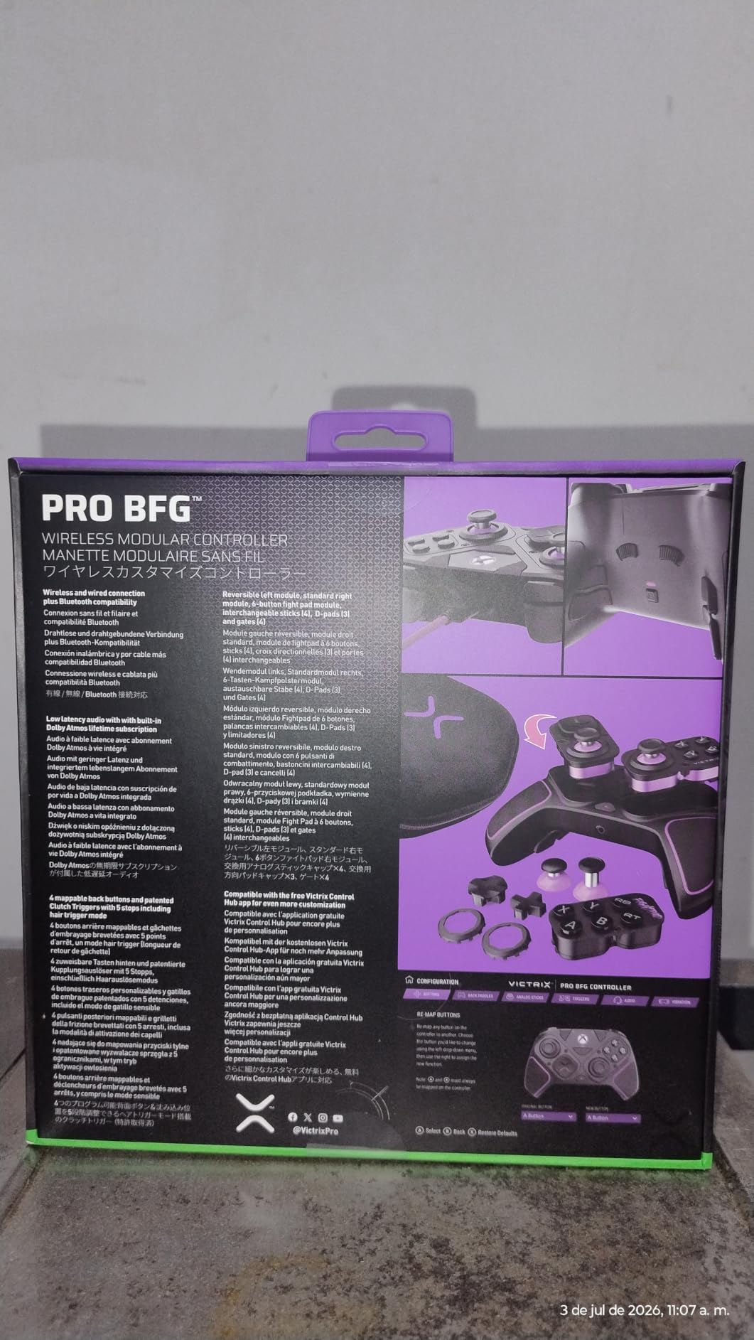 PDP Victrix Pro BFG Wireless Gaming Controller for Xbox Series X|S, Xbox One, Windows 10/11, Modular Gamepad, Dolby Atmos Audio, Remappable Buttons, Customizable Triggers/Paddles/D-Pad, PC App, Black customer photo 2