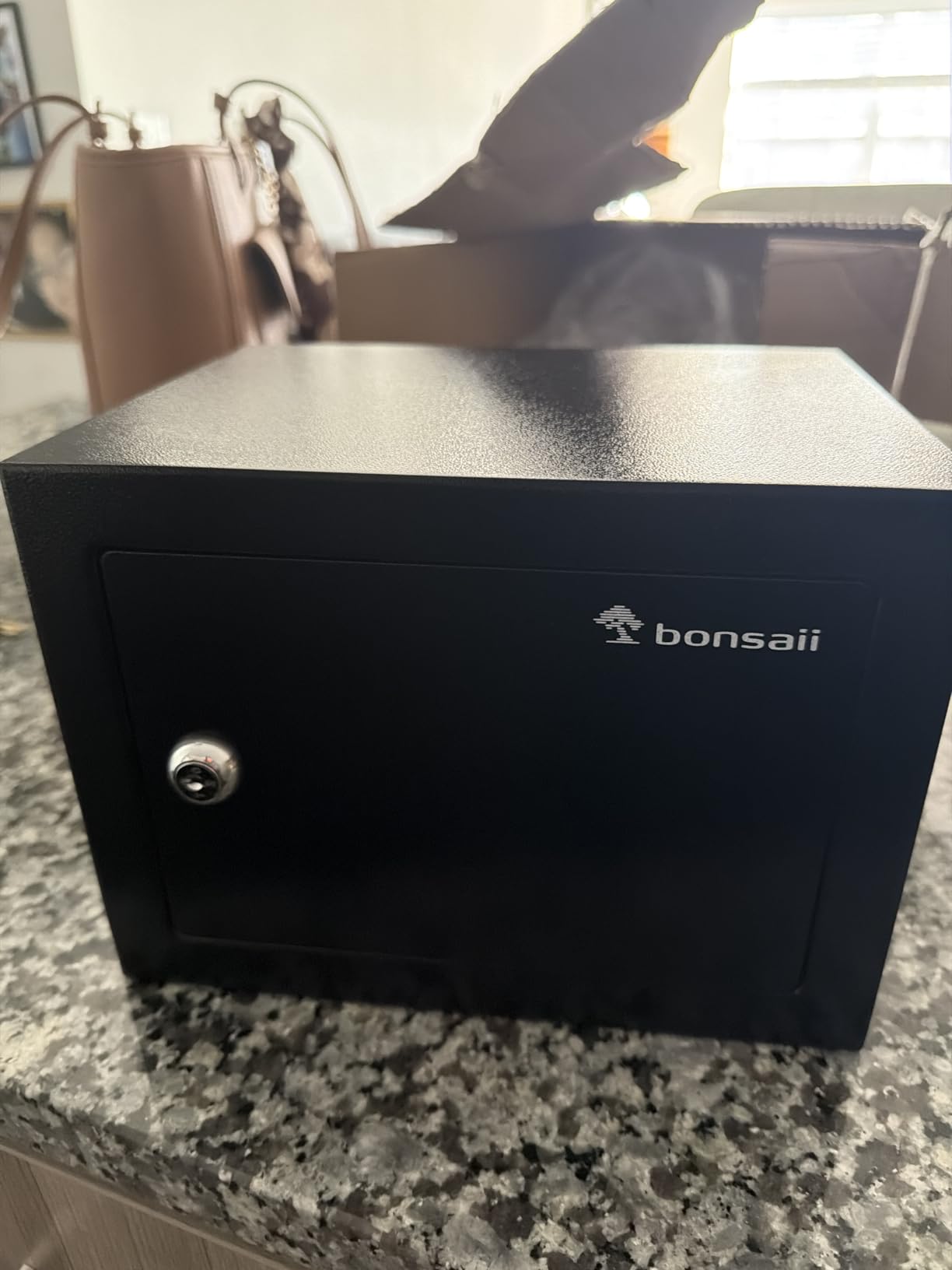 Bonsaii Security Safe Box with Key Lock, 0.23 Cu.Ft for Cash Jewelry Home customer photo 1