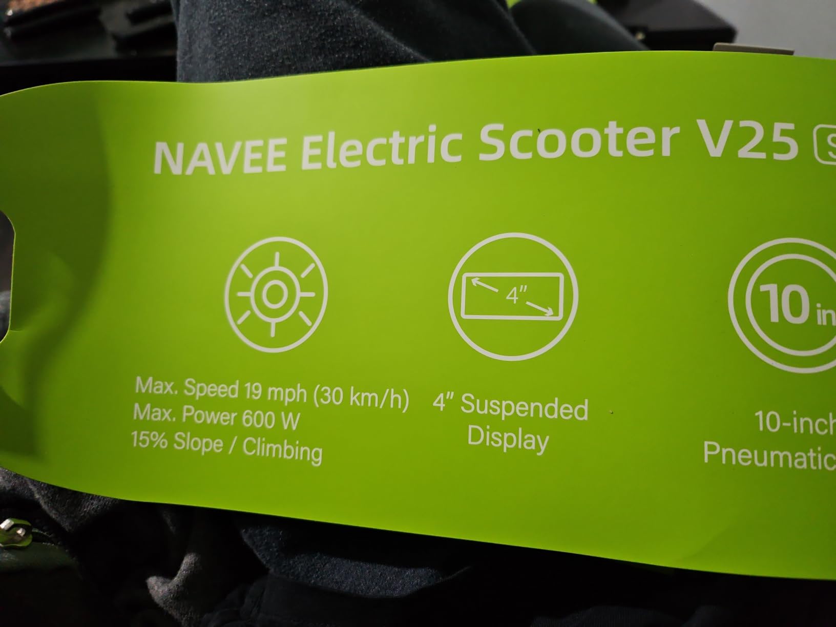 NAVEE V25/G5 Series Electric Scooter for Adults, 19 MPH &15.5-43 Miles, 600-1000W Motor, 10
