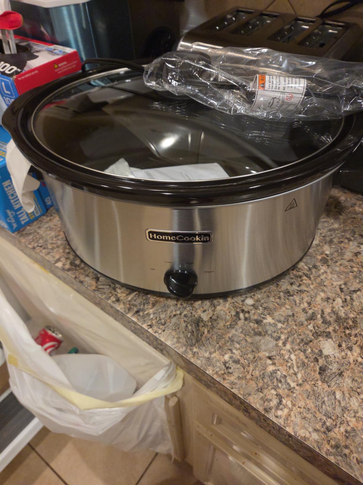 HOMECOOKIN 8 Quart Programmable Slow Cooker, Kitchen Appliances, Perfect Kitchen Small Appliance for Family Dinners, Red Stainless Steel customer photo 1