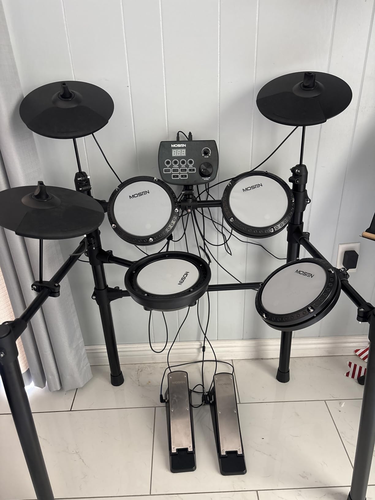 MOSEN Quiet Electric Drum Set Beginner,195+ Sounds & 25 Drum Kits,MED-X3 customer photo 2