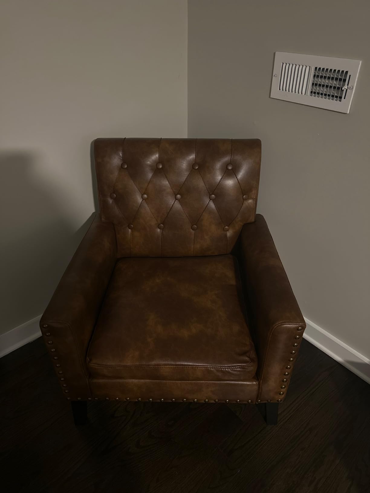 LUE BONA Linen Color Linen Accent Chair 18.5