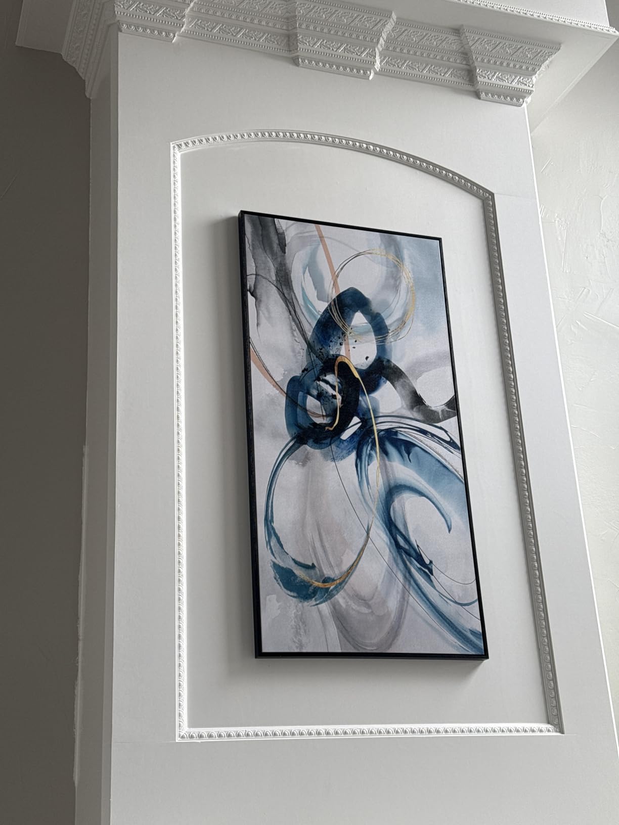 KLAKLA Extra Large Wall Art - Abstract Huge Canvas Picture Wall Decor Living Room Oversized Artwork for Walls Bedroom Office Decoration Modern Frame Wall Art customer photo 2