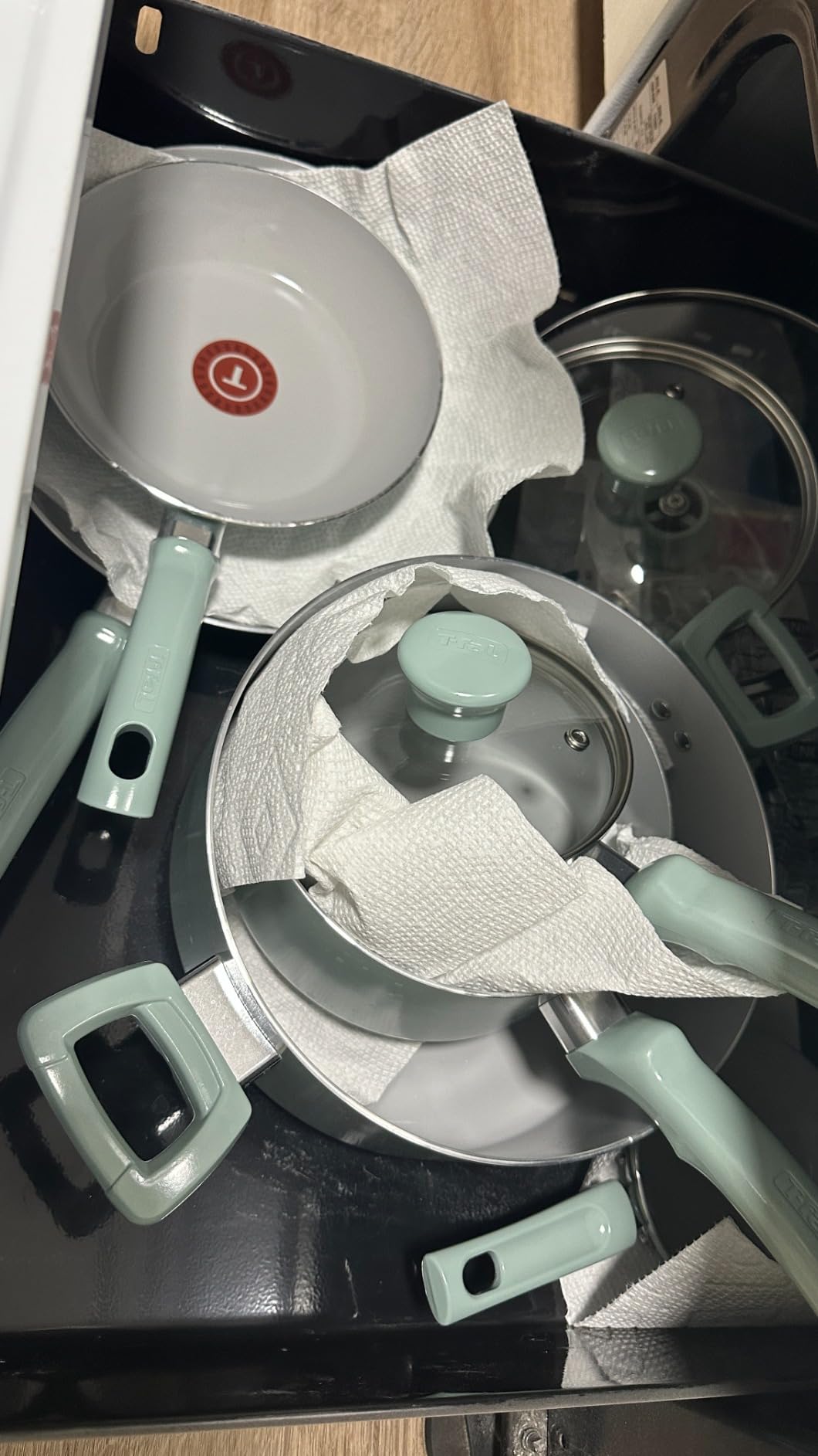 T-Fal Refresh Ceramic Nonstick Pots and Pans Set, 12-Piece, Moon Grey customer photo 1