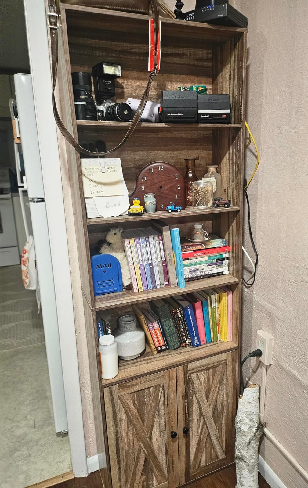 IRONCK Tall Bookshelf 70 in, Bookcases with Doors, Set of 2, Charcoal Grey customer photo 1