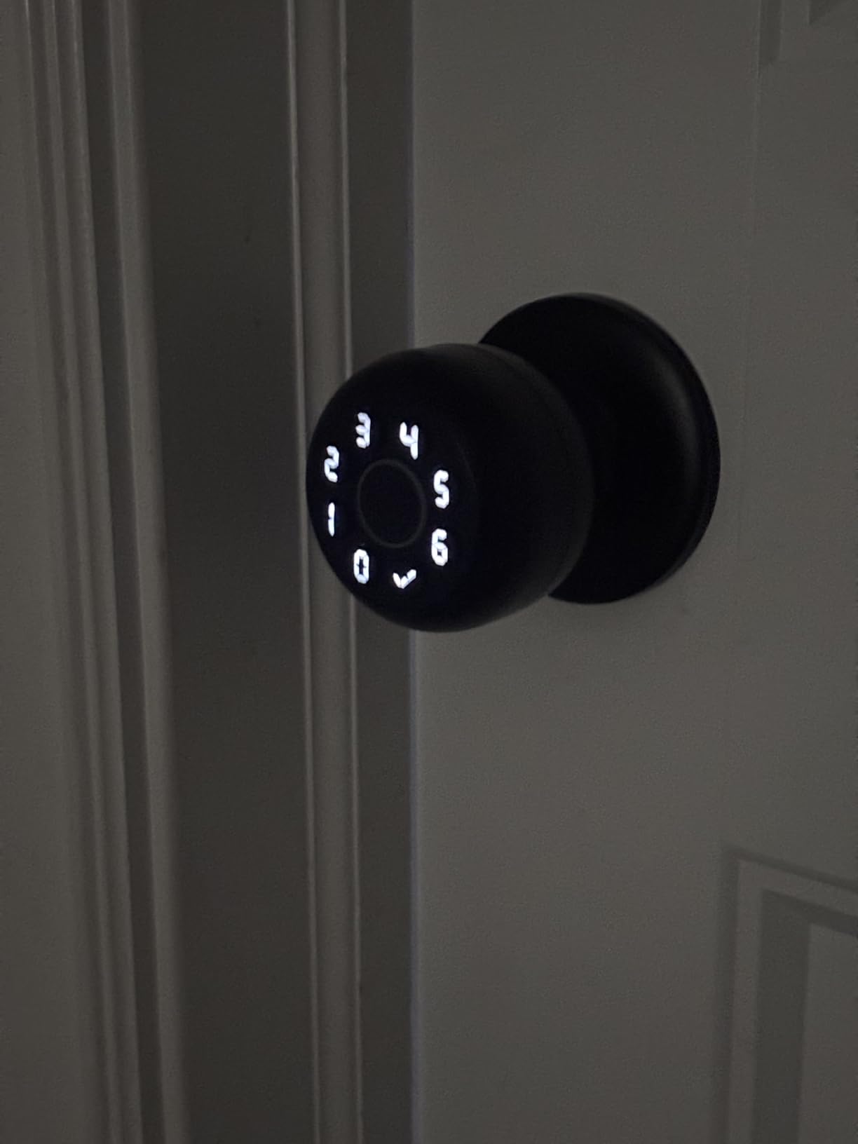 Smart Fingerprint Door Knob with Keypad, Fingerprint Door Lock, Matte Black customer photo 2