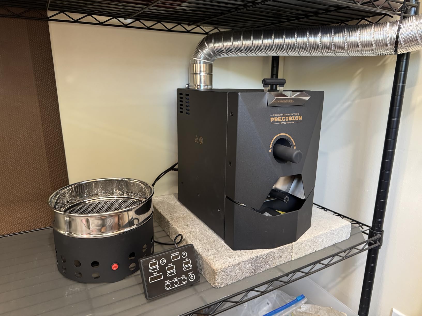 1Pound Electric Coffee Roaster for Home Use, Automatic Roasting And Easy Operation, With A Smoke Filter(Suitable for light roasting), 2 Chimney Tube, And Chaff Collector. customer photo 2