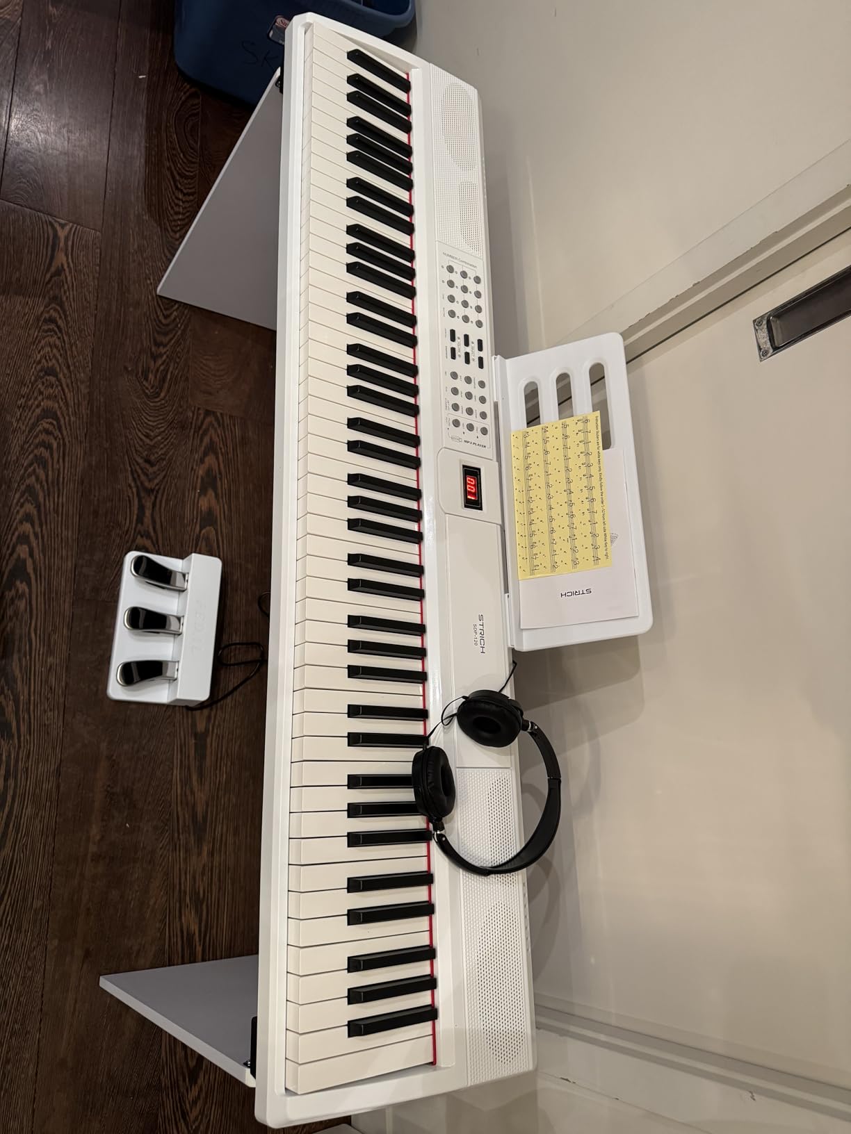STRICH 88 Keys Weighted Keyboard Piano with Stand & Sustain Pedal, Hammer-Action Digital Piano, Full-size Electric Piano Keyboard Supports USB-MIDI/Wireless Connect, 15W×2 Built-In Speakers, SDP-120 customer photo 2