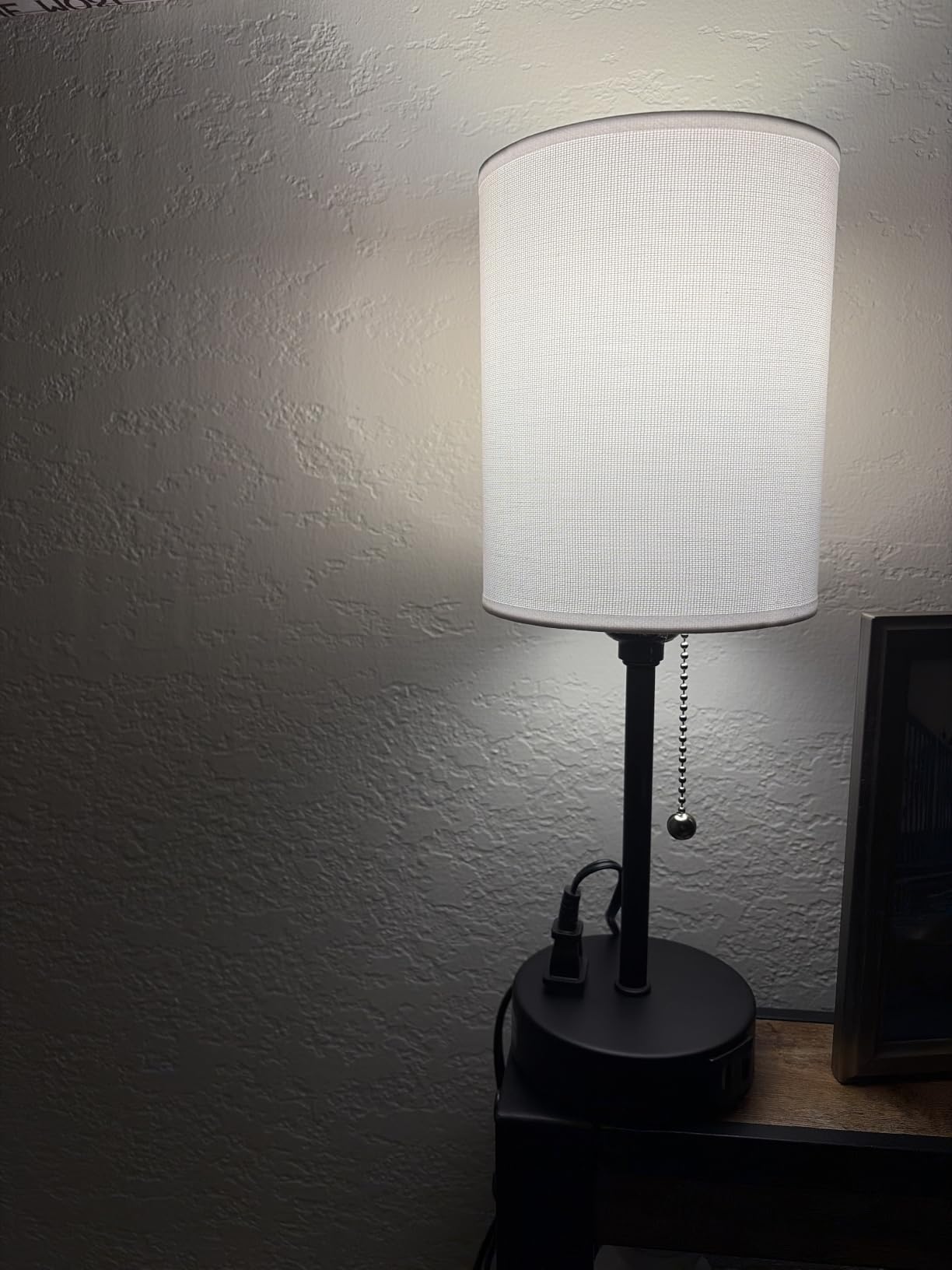 Bedside Table Lamp for Bedroom Set of 2, Small Desk Lamp with USB Ports customer photo 1