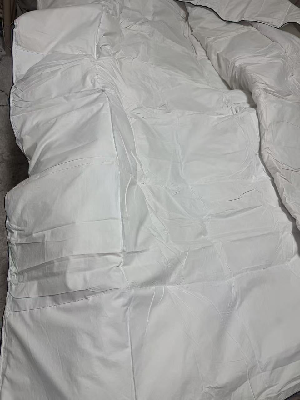 DOWNCOOL Feather Comforter King Size, 100% Cotton Cover, White 106