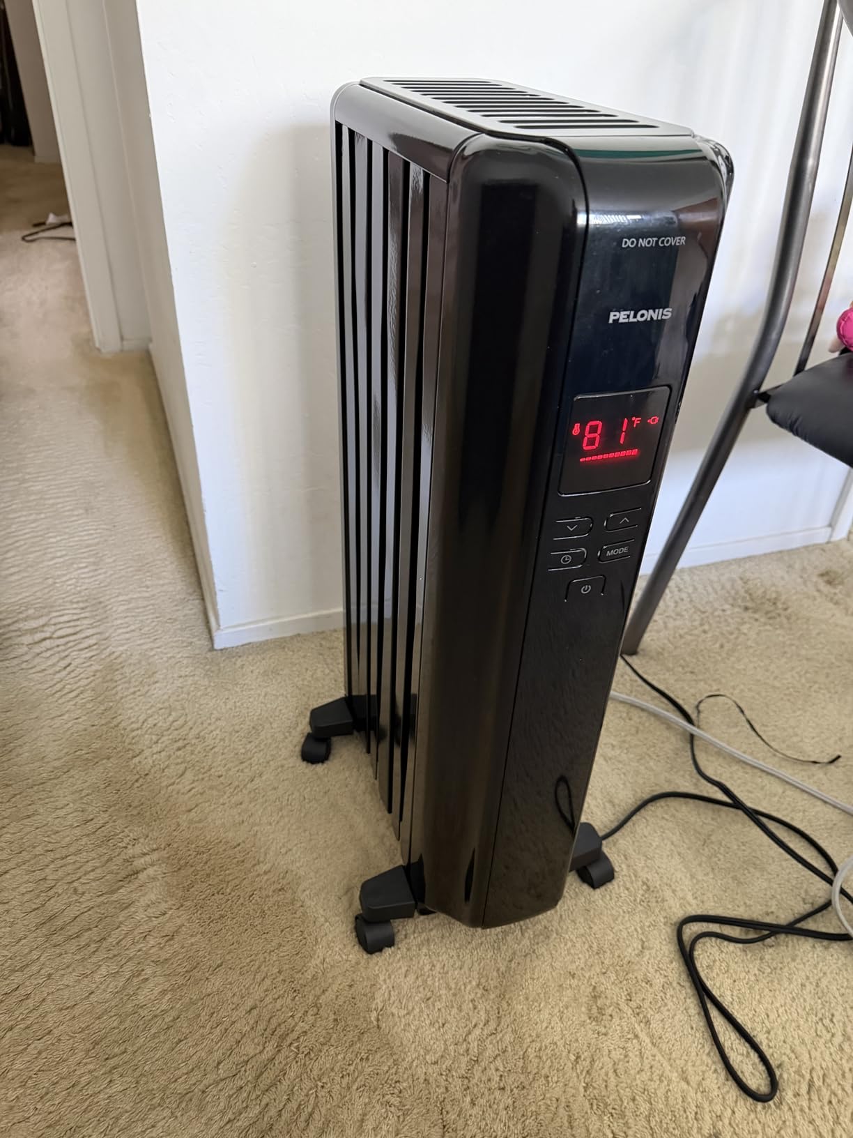 PELONIS Oil Filled Radiator Heater for Indoor Use Large Room with Remote, Electric Space Heater with Thermostat, Energy Efficient with ECO Mode, 24H Timer, Quiet, Overheat & Tip-Over Protection, 1500W customer photo 2